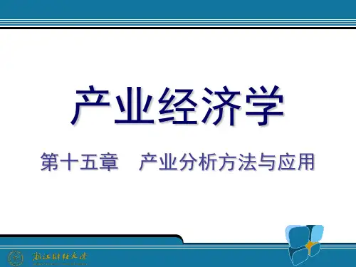 产业经济学第3版PPT(王俊豪) 第15章.产业分析方法与应用