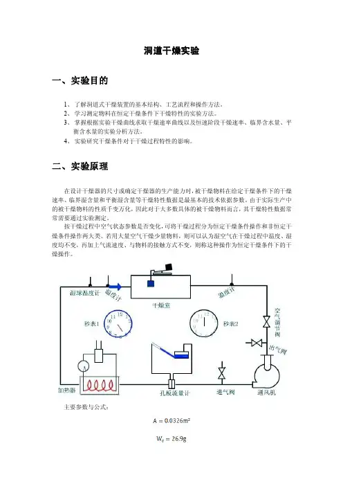 实验6洞道干燥实验