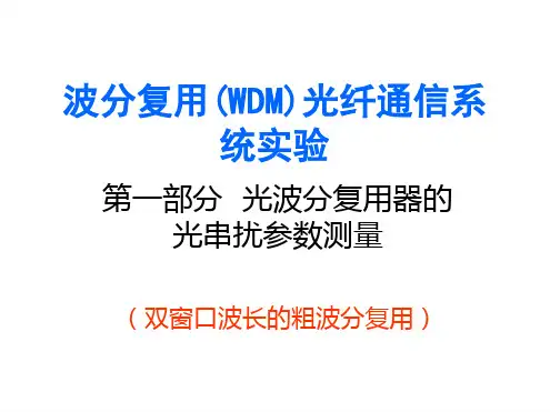 实验6波分复用WDM光纤通信系统实验