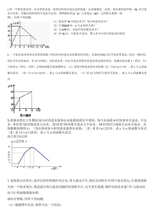 一次函数进出水图像问题