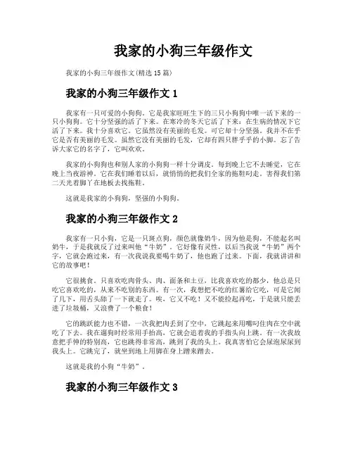 我家的小狗三年级作文