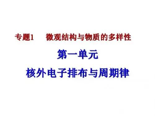 核外电子排布与元素周期律