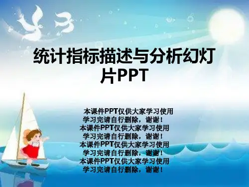 统计指标描述与分析幻灯片PPT