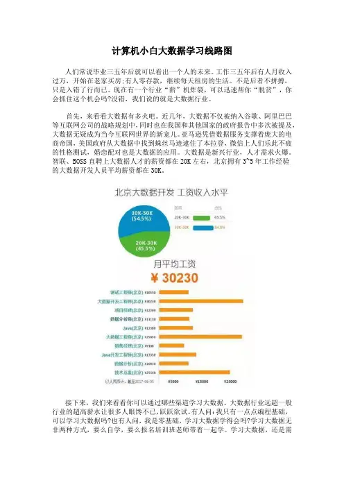 【千锋大数据】：分享计算机小白大数据学习线路图