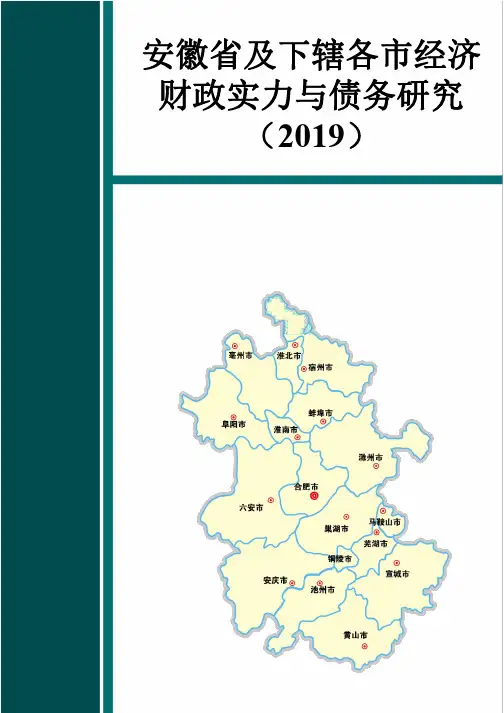 安徽省及下辖各市经济财政实力与债务研究(2019)