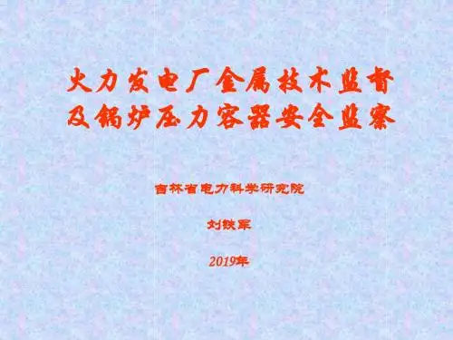 专题讲座1火力发电厂金属技术监督及锅炉监察管理-精品文档
