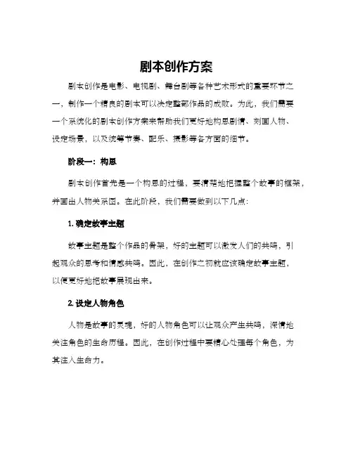 剧本创作方案