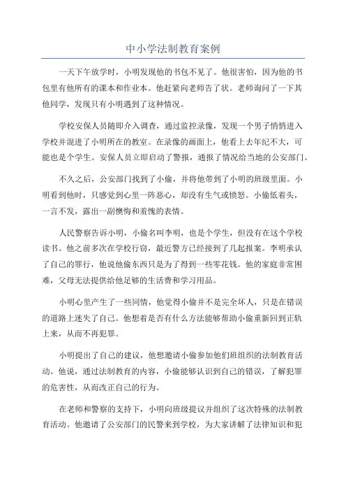 中小学法制教育案例