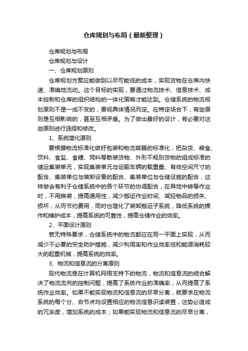 仓库规划与布局（最新整理）