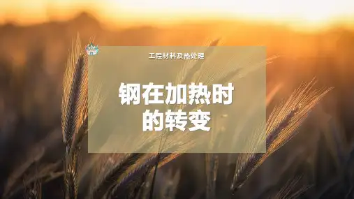 钢在加热时的转变