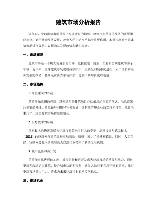 建筑市场分析报告