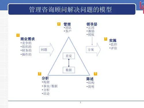 管理咨询顾问解决问题的模型