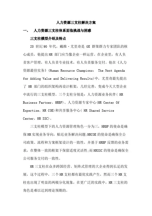 人力资源三支柱解决方案