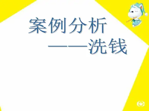 反洗钱案例分析共21页PPT资料