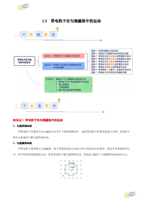 带电粒子在匀强磁场中的运动(9大题型)(教师版)25学年高二物理同步题型分类讲与练(人教版选修二)