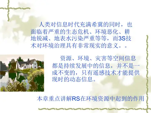 RS在资源环境中的应用资料讲解