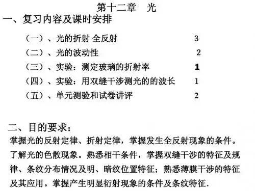 【名师讲解】高三物理一轮复习：十二 光(37张PPT)