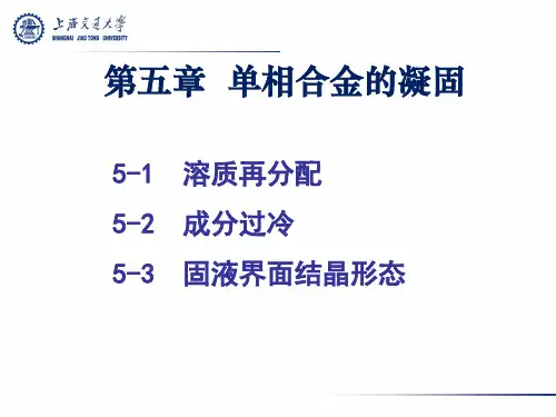 第十三节单相合金的凝固