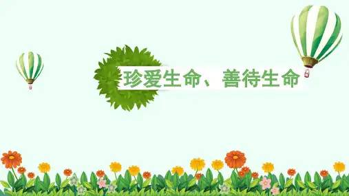 珍爱生命、善待生命(课件)心理健康教育六年级上册