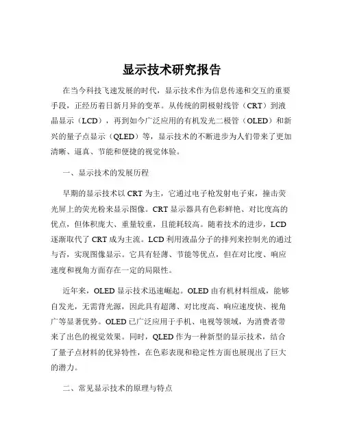 显示技术研究报告