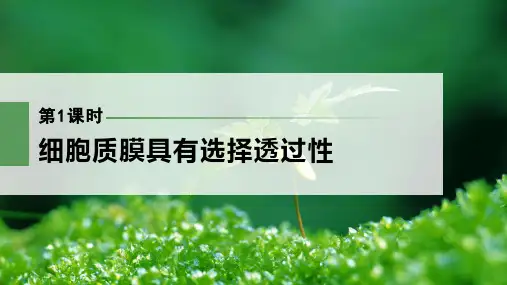 高中生物必修1 第二章  第三节 第1课时 细胞质膜具有选择透过性  课件【83张PPT】