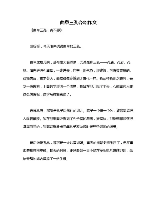 曲阜三孔介绍作文