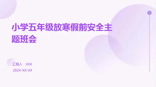 小学五年级放寒假前安全主题班会