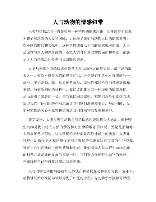 人与动物的情感纽带