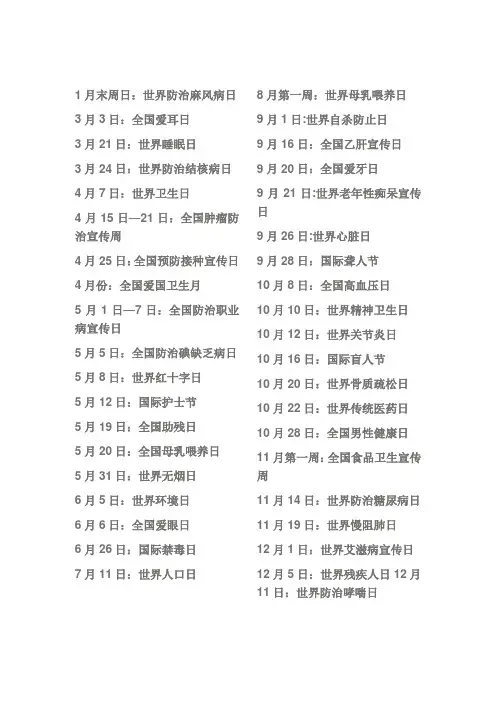 卫生日