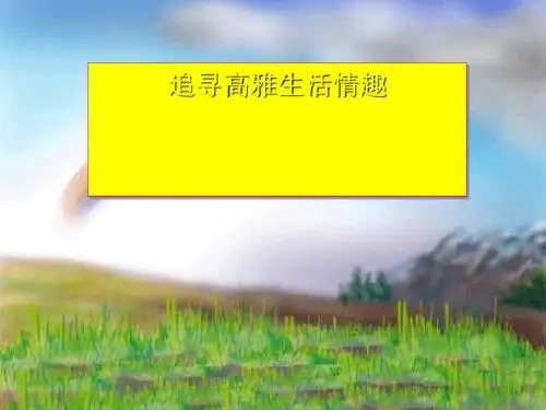 追寻高雅生活情趣ppt优秀课件 人教版