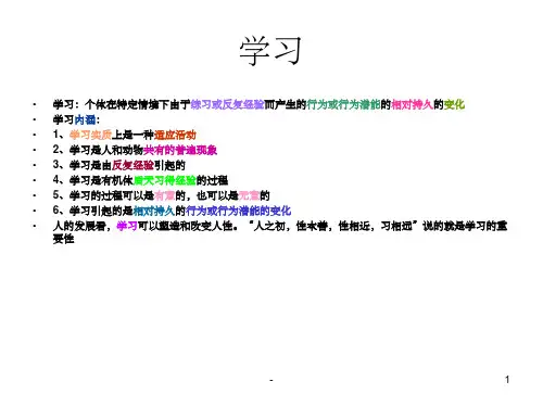 第四章学习与学习理论 ppt