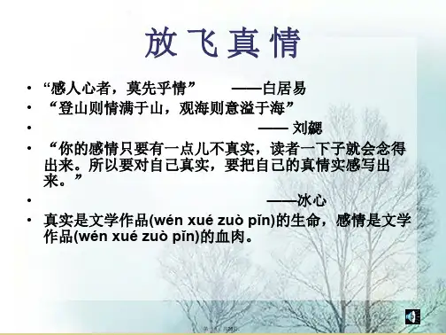 高考语文 如何写出真情实感精品课件