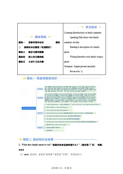 第05讲Unit2(知识全梳理考点精准练)-暑假学案新七年级英语暑假提升精品