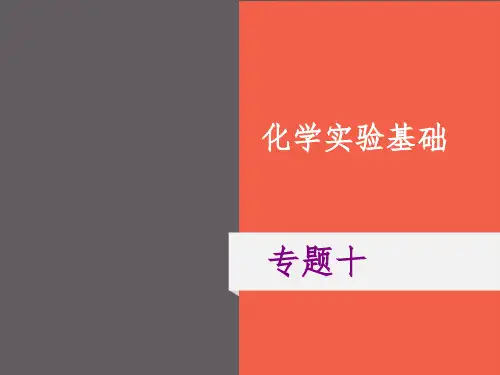 高考化学专题十 化学实验基础