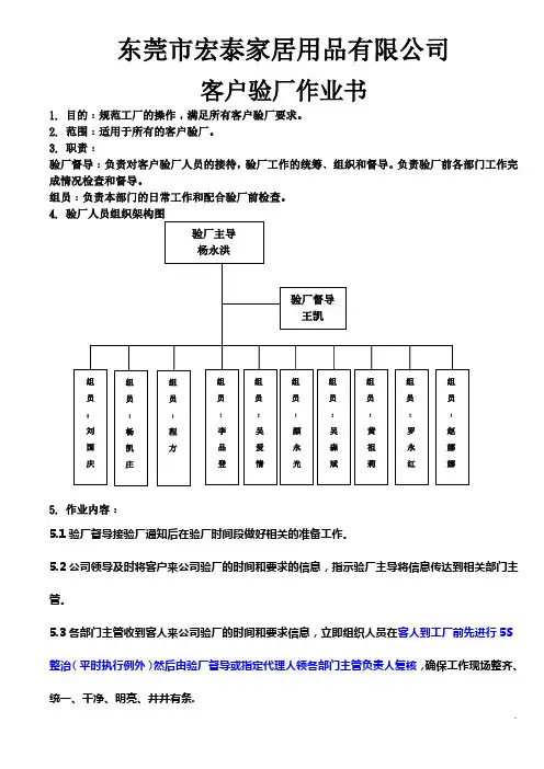客户验厂作业指导书