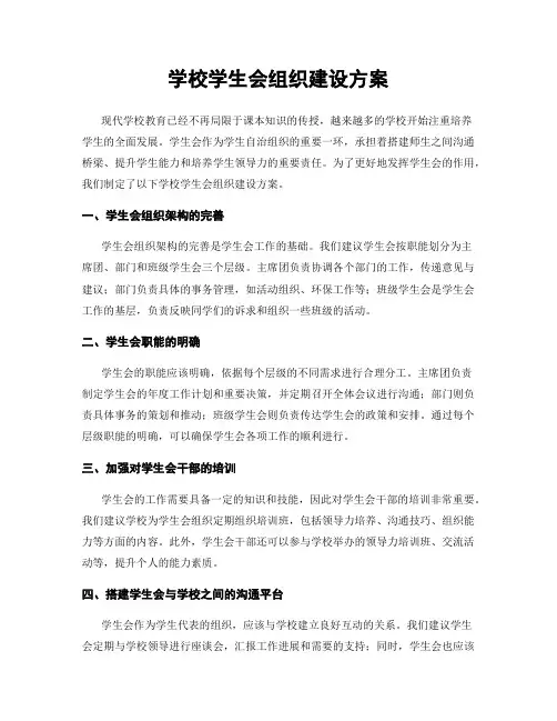 学校学生会组织建设方案
