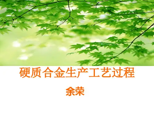 硬质合金生产工艺(演讲稿)