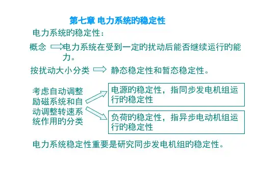 电力系统的稳定性