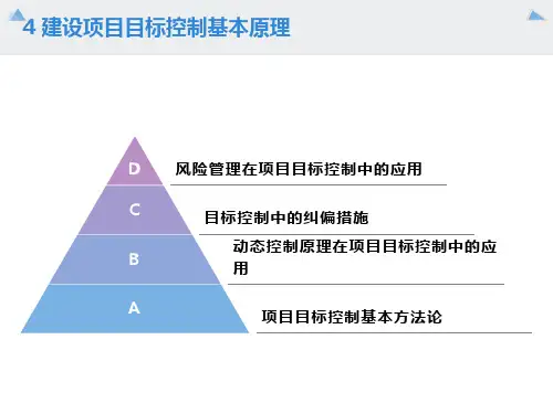 建设项目目标控制基本原理