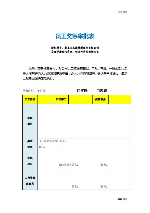 35员工奖惩审批表