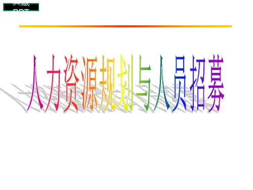 人力资源规划与人员招募PPT课件