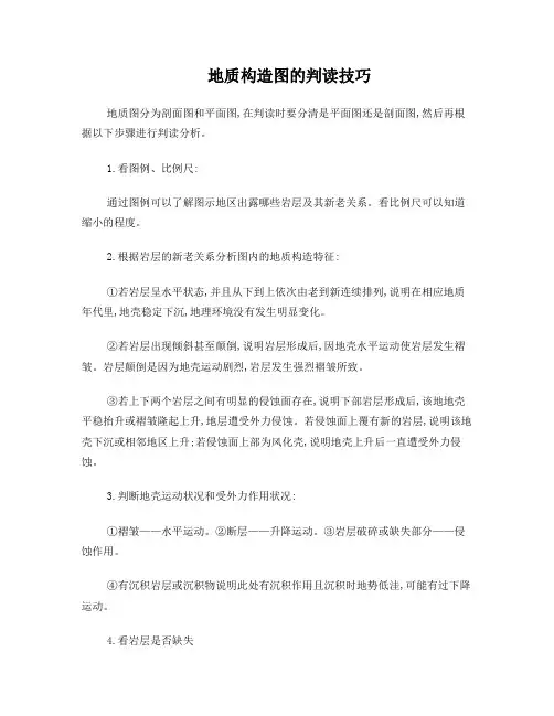 地质构造图的判读技巧