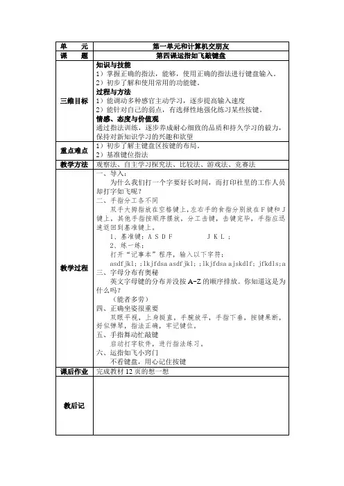 wps模板：信息技术教案
