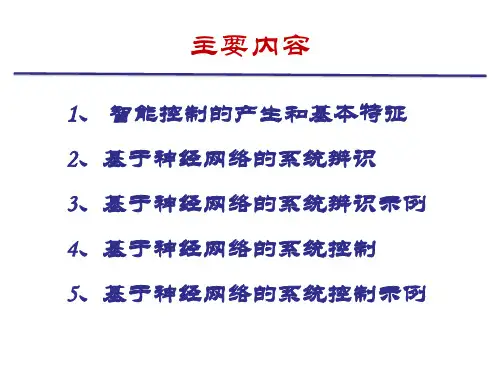 第十三章神经网络建模与控制ppt课件