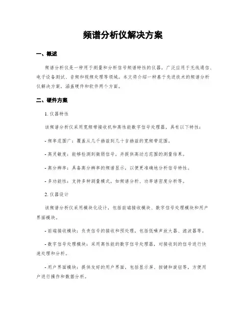 频谱分析仪解决方案