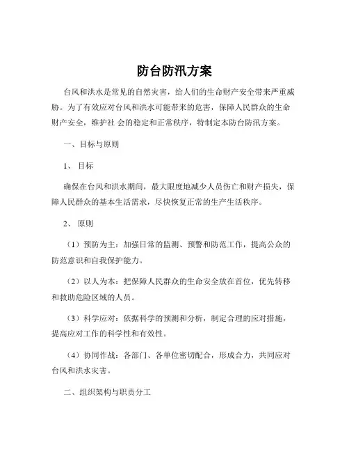 防台防汛方案