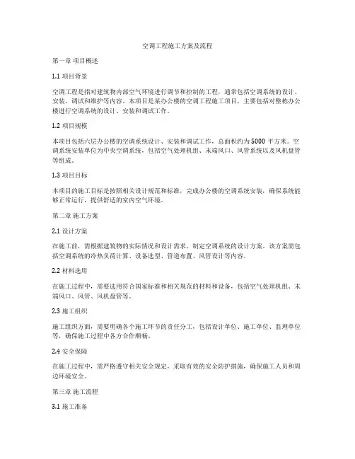 空调工程施工方案及流程