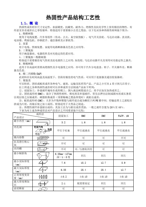 热固性塑料件结构工艺性
