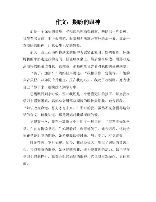 作文期盼的眼神