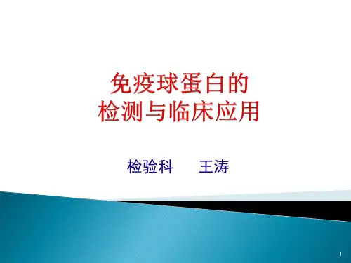 免疫球蛋白的检测及临床应用PPT幻灯片